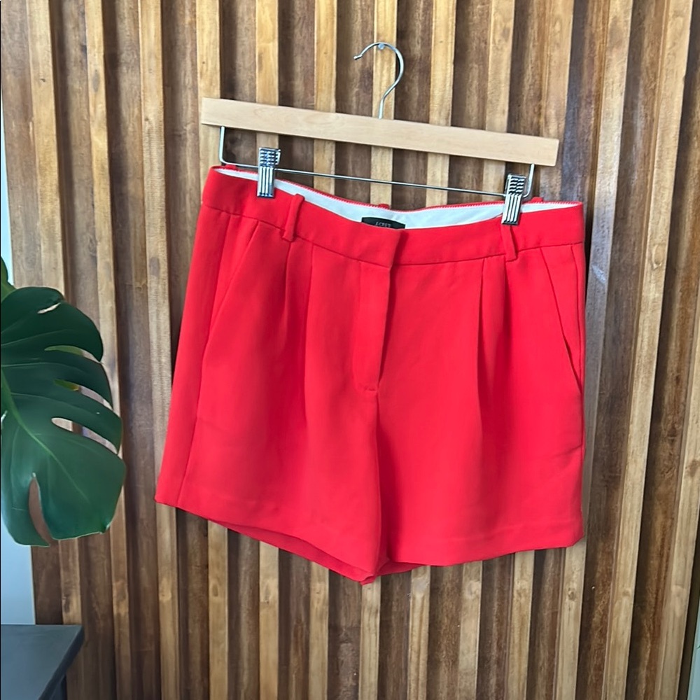 J. Crew Red Tailored Shorts